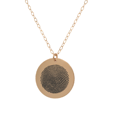 Gold Personalized Fingerprint Necklace